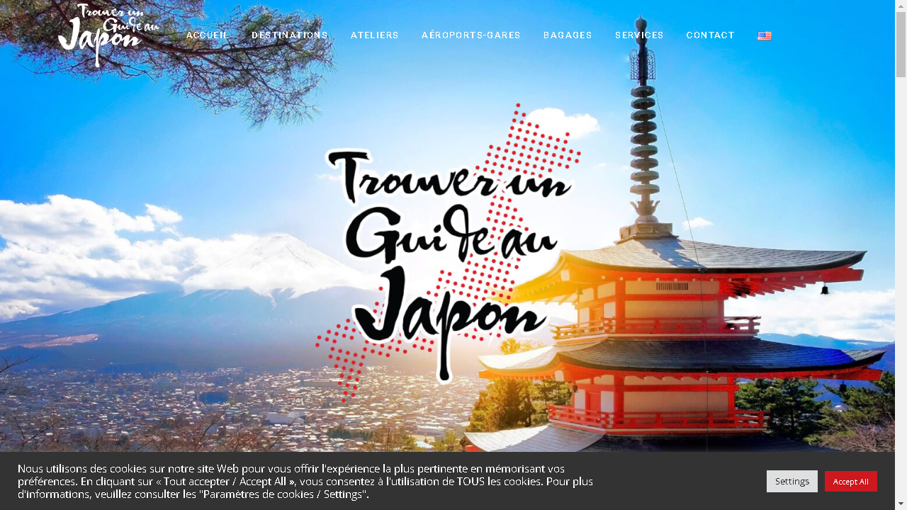 Capture d'écran de https://trouverunguideaujapon.com/